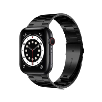 Apple Watch 6/SE 44mm不鏽鋼三珠蝶扣錶帶 贈拆錶器