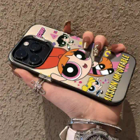 Kawaii The Powerpuff Girls Phone Case Applicable To Iphone 15/14Promax/13Pro Anime Cartoon Phone Case Birthday Gift for Girls