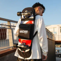 Men Women 39inch Adjustable Folding Electric Skateboard Backpack 88cm Surf Skate Board Shoulder Bag Double Rocker Board Backpack