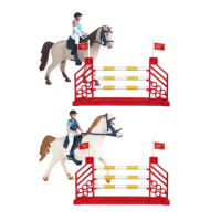 3 Pieces Horse Rider Playset Toys for Boys Girls Ages 3 4 5 6 7 8 Years Old