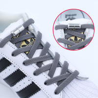 1 Pair No Tie Shoe Laces Flat Elastic Shoelaces Kids Sneakers Safety Lazy Lace Unisex Fashion Fast Metal Lock Shoelace