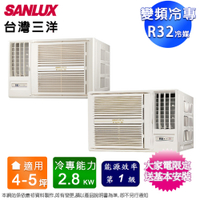 SANLUX台灣三洋4-5坪一級變頻冷專窗型冷氣 SA-R28VSR/SA-L28VSR~含基本安裝+舊機回收