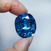 83.9ct 22*25.5mm blue color cushion shape hope dia mond cubic zirconia loose stone cz stone for jewelry