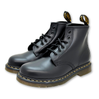 Dr.Martens 馬汀 101YS SMOOTH 硬皮平底6孔綁帶短筒靴 素面真皮馬丁 中性款休閒鞋26230001
