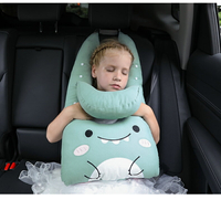 車載頭枕 枕頭 兒童汽車抱枕卡通車載睡枕頭枕 汽車用品后排護勁枕車上睡覺神器