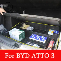 Rear Trunk Box Luggage Panel Fit Front Box Protection Patch Guard Plate For BYD ATTO 3 yuan plus 2021 2022 2023 Accessories