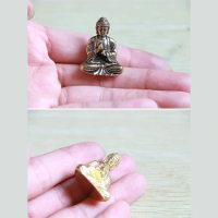 Pure Brass Miniature Shakyamuni Buddha Decoration Home Decor Miniature Figurine