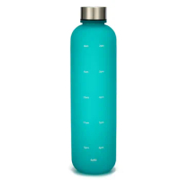 1L Portable Travel Fashion Frosted Gradient Copper Cap Sports Outdoor Space Plastic Cup Water Bottle