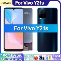 จอ LCD ขนาด 6.51 นิ้ว สำหรับ Vivo Y21S, V2110, จอสัมผัสพร้อมกรอบ, ชุดหมายเลขชิ้นส่วน, เหมาะสำหรับหน้