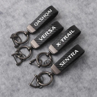 Carbon Fiber Car Styling Keychain Key Ring For Nissan Qashqai Sentra Serena Titan Versa X-terra X-trail Accessories