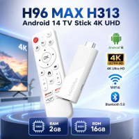 H96 MAX H313 2GB 16GB Android 14 Tv Stick 4K UHD WiFi 6 Bluetooth 5.0 Voice Control Streaming Smart 