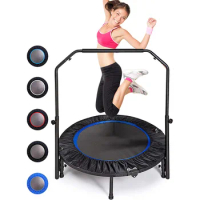 Fitness Exercise Indoor 40" Workout Adults Rebounder Small Mini Trampoline with Handle