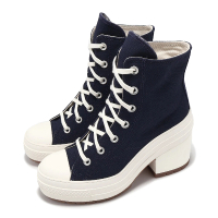 【CONVERSE】休閒鞋 Chuck 70 De Luxe Heel 女鞋 藍 白 1970 厚底增高 跟鞋(A07565C)