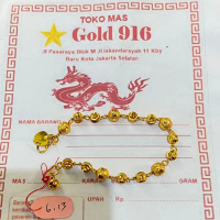 GELANG BOBA PASIR BERLAPIS EMAS MUDA FREE SURAT