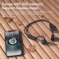 For Xiaomi Bone Conduction Wireless Earphones Bluetooth IPX8 Waterproof MP3 Player Hifi Headphone With Mic Headset For Swimming