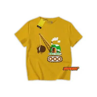 BAJU KAOS ANAK PAKAIAN ANAK COWOK KARAKTER MOBIL EXAVATOR BEKO MESS KIDS 2XL