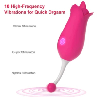 Sayuri 10 Frequency Tongue Licking Love Masturbation Device Clitoral Massage Vibrator Sex Toys ...