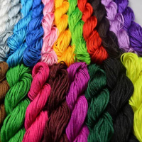 28Mx1.5MM Nylon Cord Thread Chinese Knot Macrame Rattail Waxed Thread Cord for DIY Necklace Bracelets Braided String