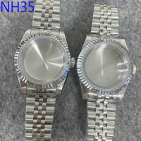 39mm NH35 Case Stainless Steel Bracelet Strap Tooth Ring Men's Watches Parts Accessories for Datejust Seiko NH35/NH36 Movement