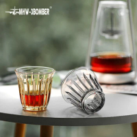 MHW-3BOMBER 200ml Delicate Anti-scald Coffee Mugs Glass Art Espresso Cups Without Handle Home Decoration Coffee Accessories