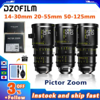 DZOFILM Pictor T2.8 Super35 Parfocal Zoom Cine Lens 14-30mm 20-55mm 50-125mm Kit with Hard Case for Arri PL and Canon EF Mount