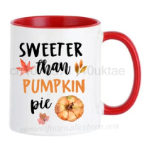 Sweeter Than Pumpkin Pie Mugs Merry Christmas Santa Cups Fall Autumn Coffee Mugs Coffeeware Home Decal Funny Gift Idea Drinkware