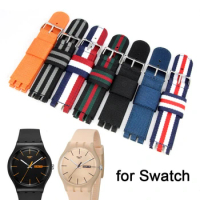 17mm 19mm 20mm Fabric Nylon Watchband for SWATCH Bracelet Wristband Replacement Women Men Watch Sport Watch Accessories Strap