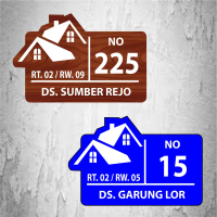 Nomor Rumah Akrilik Custom Alamat Nama Jalan RT RW Blok