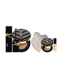 【YSL】官方直營 恆久完美鎖吻彩妝組(恆久完美霧光氣墊+奢華印記鎖吻霧唇釉)