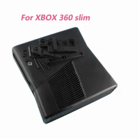 10PCS New Full Housing Shell Case With Stikers and Buttons For Xbox 360 Slim Console Protector Case Black Color