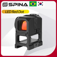 SPINA Tactical Hunting HD 3MOA Riser Hight Mount Waterproof Red Dot Sight LED Lighting Red Dot