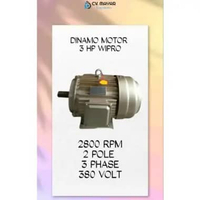 Dinamo motor 3 hp 2 pole 3 phase wipro