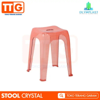 promo OLYMPLAST KURSI BANGKU CHAIR BAKSO DINGKLIK SQUARE STOOL CRYSTAL - Merah Furniture