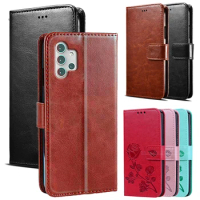 For Samsung Galaxy A32 4G 5G Case Shell Stand PU Leather Flip Funda Black Cover For Samsung A32 чехол Phone Protector Wallet Bag