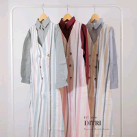 Obral Gamis Midi Katun Salur Murah meriah Muslim Wanita Dress Remaja Baru