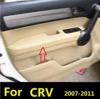 ไมโครไฟเบอร์ด้านหน้าหลังแผงประตูที่เท้าแขนหนังฝาครอบป้องกันตัดสำหรับฮอนด้า CRV 2007 2008 2009 2010 2011ภายในรถ
