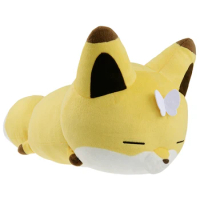 New Cute Tanuki to Kitsune Fox With Butterfly Laying Sleeping Big Plush Plushie Stuffed Animals Pillow Doll Toy 56cm Kids Gifts