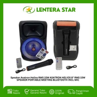 Speaker Asatron Helios RMS 15W ASATRON HELIOS 8" RMS 15W SPEAKER PORTABLE MEETING BLUETOOTH INCL MIC