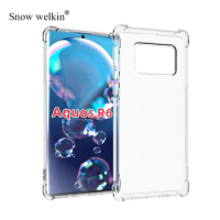 For Sharp R6 Case Airbags Buffer Full Protection Case For Sharp Aquos R6 Case Clear Soft TPU Shockproof Back Cover