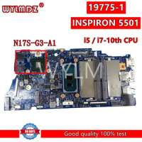 19775-1 i5/i7-10th CPU MX330/2G GPU Laptop Motherboard For Dell INSPIRON 5501 Mainboard Test OK