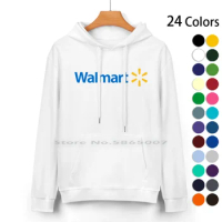Walmart Logo Pure Cotton Hoodie Sweater 24 Colors Walmart America Targe Tlogo Meme Funny Jake Paul 100% Cotton Hooded