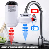 3000W Electric Kitchen Water Heater Tap Instant Hot Water Faucet Heater Cold Heating Faucet Tankless Instantaneous Water Heater