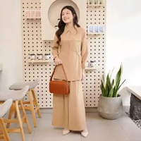 Ederra Belvina Set / Pakaian Set / Setelan Wanita / Setelan Celana S/M Applea Cinnamon