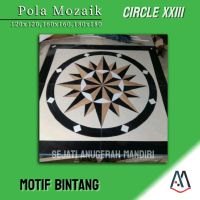 GRANIT POLA MOZAIK MOTIF BUNGA - CIRCLE XXIII
