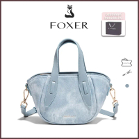FOXER กระเป๋าทรงเกี๊ยวผ้ายีนส์ กระเป๋าสะพายข้างผู้หญิง กระเป๋าสะพายไหล่ คําแนะนําผลิตภัณฑ์ใหม่ของเดื