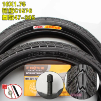 Tire 16 Inch CST 16X1.75 47-305 Bicycle Tire 47-305 16*1.75 Fits For Folding Car Electric Scooters Vehicle e-Bike Tyre Parts