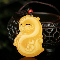 天然云南黃龍玉鳳玉佩項鏈招財長款掛件玉墜