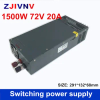 Regulated 1500W Switch Power Supply 72V 20A Driver Transformer 110V 220V AC to DC 72V SMPS for Stepper CNC CCTV 3D Printer