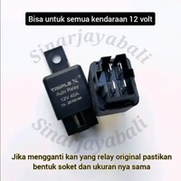 relay 4 kaki 12 volt rilay 4kaki 4p ac lampu foglamp power 12v 4 p 12volt rellay sejajar lurus motor
