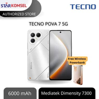 HP TECNO POVA 7 5G 8/128 | 8/256 NFC GARANSI RESMI TECNO INDONESIA 8/128GB Silver
